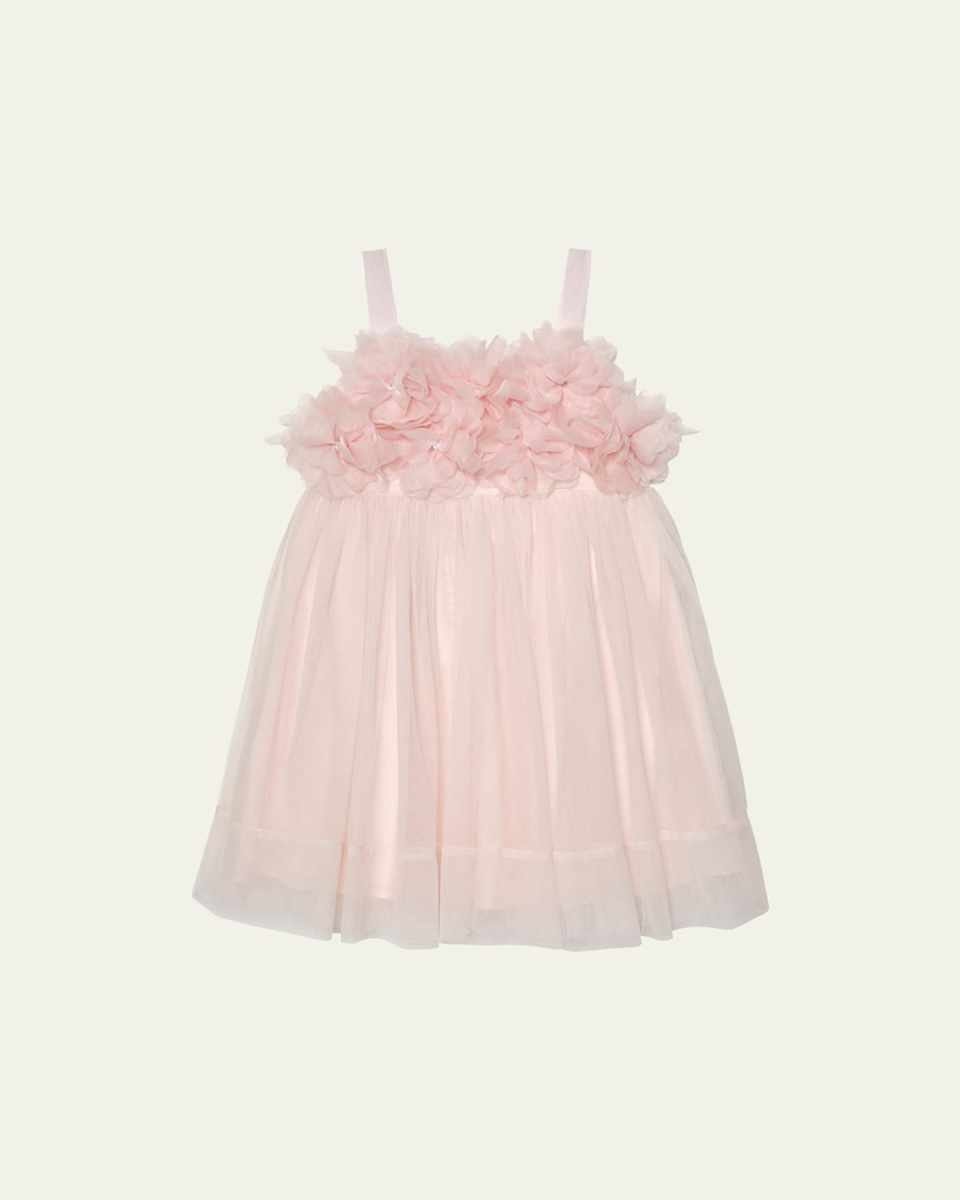 Girl's Bebe Peony Tulle Dress, Size 3T